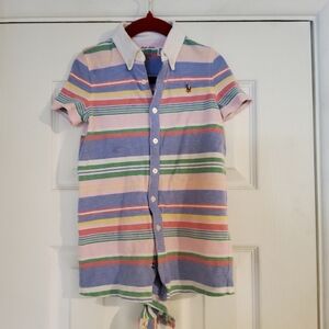 Polo by Ralph Lauren Pink and Green Bodysuit One Piece